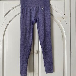 Gym shark women’s purple full length XS logo leggings colorful, casual, knit